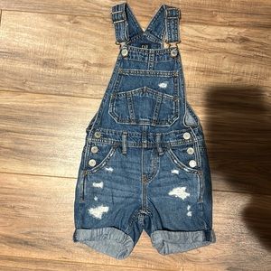 Girls XS Gap Denim Medium Wash Shorttall overalls - best fit ever!!! Adorable!